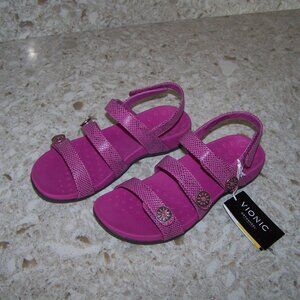 Vionic Fuschia Snake Sandals ‘Cathy’ 6 M